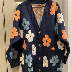 SAACHI Floral Buttoned Cardigan, One size